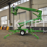 Machine élévatrice à flèche hydraulique remorquable, alimentée au diesel et à courant continu