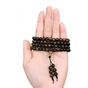 Vintage Style 108 Bead Agarwood <b>Bracelet</b> High Quality 6.8mm Stretch Fashion Viet Nam <b>Wood</b> Main Material with Sweet Fragrance - Product Image 2