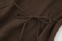 Setelan 2 Potong Baju Kimono Kasual Musim Panas Berbahan Linen, Atasan Longgar Berenda dan Celana Kaki Lebar untuk Wanita, Pakaian Santai yang Bernapas