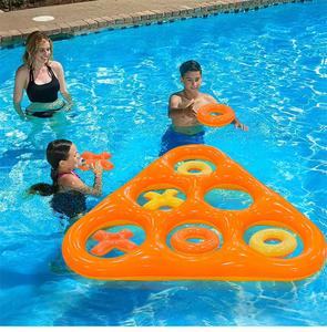 Nouveaux jouets de piscine gonflables <span class=keywords><strong>en</strong></span> PVC, jeu de lancer d'anneaux aquatiques, jouets aquatiques gonflables pour enfants - Product Image 1