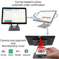 Système de point de vente tablette tout-en-un 10,1 pouces avec rotation à 360° °   Solution de point de vente tout-en-un avec support rotatif et imprimante magnétique