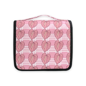 <b>Small</b> Travel Toiletry <b>Bag</b> Hawaii Palaka Pink Flower Portable Waterproof Zipper Cosmetic <b>Bag</b> for Women Hanging Makeup <b>Bag</b> - Product Image 3