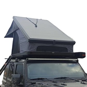 Tente de toit triangulaire australienne EM Internal X Hinge pour 2-3 personnes, coque rigide en aluminium, équipée d'un panneau solaire, porte-bagages, quatre saisons - Product Image 4