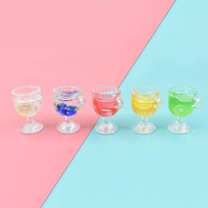 Colgantes de Resina con Forma de Mini Vaso de Bebida de Frutas de Colores Mezclados para Accesorios DIY, Pendientes y Llaveros - Product Image 2