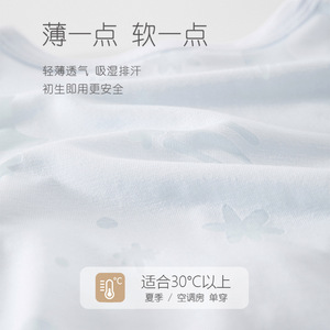 Combinaison pour bébé à manches courtes, fine, unisexe, à entrejambe ouvert, motif floral, barboteuse pour nouveau-né, en fibre de cellulose régénérée tricotée - Product Image 3