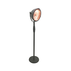 Chauffe-pieds noir, chauffage de terrasse, lampe chauffante extérieure sur pied 1500W, hauteur réglable, utilisation intérieure et extérieure - Product Image 1