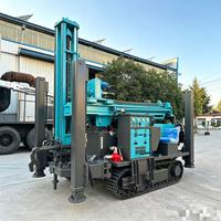 Foreuse mobile sur chenilles pour puits d'eau, profondeur de forage 300-600m, machine de forage rotative hydraulique