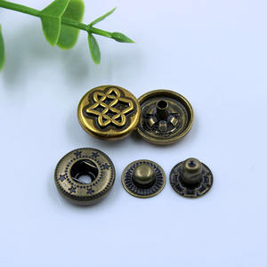 Aksesori kancing jepret logam paduan Logo kustom empat bagian tekan pegas pengencang kancing untuk pakaian jaket garmen - Product Image 6