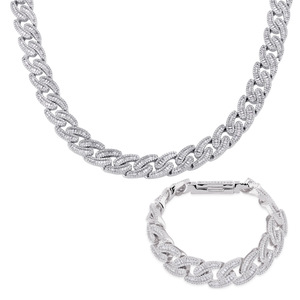 European American Style Full Cuban <b>Chain</b> <b>Cross</b>-Border for Hot Sale Design Personalized Hip-Hop Necklace - Product Image 5