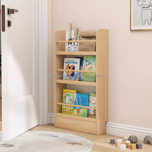 Stretta dietro la porta in legno massiccio bambino appeso a parete libreria per bambini - Product Image 2