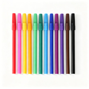 Non Toxic Soft <b>Washable</b> Colors <b>Markers</b> Popular Felt Tip Watercolor Graffiti <b>Marker</b> Set - Product Image 3