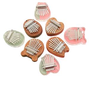 Pequeño 8 tonos Mini pulgar Piano portátil ocho tonos madera Kalimba dedo Piano música Accesorios - Product Image 2