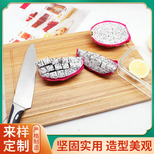 Tabla de cortar de bambú rectangular antideslizante, bloque de madera para cortar verduras y frutas en la cocina - Product Image 5