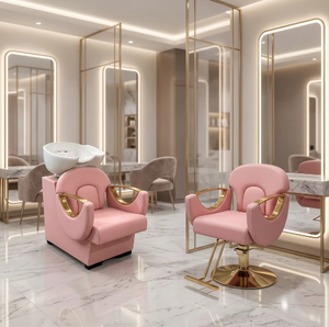 Chaise de Barbier Compacte Professionnelle, Ensemble Complet pour Salon de Coiffure, Fauteuil de Lavage, Chaise de Coiffure, Station de Salon - Vente Chaude - Product Image 1