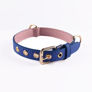 <span class=keywords><strong>Collar</strong></span> de perro pequeño grande directo de fábrica acolchado Color sólido a juego PU imitación cuero <span class=keywords><strong>Collar</strong></span> para mascotas - Product Image 4