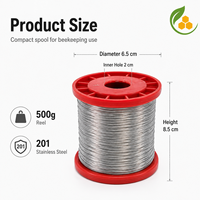 Fil en acier inoxydable 500g 201 pour la fixation des cadres de fondation de ruche en apiculture