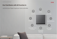 GVS Waltz KNX Système d'automatisation intelligent Smart Home Hôtel Interrupteur mural Intelligent Silver 4 6 8 Panneau à boutons poussoirs