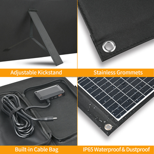 Panneau solaire pliable 100W, module solaire monocristallin 100W, chargeur solaire portable pour station de stockage d'énergie, vente en gros - Product Image 5