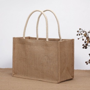 Customized Logo <b>Hemp</b> Bag Shopping Gift Advertising Linen Tote Bag Fashion Environmental Protection Cotton and Linen Tote Bag - Product Image 2