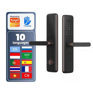 TUYAWIFI biometrico impronta digitale Password blocco della carta chiave con colore nero e Software libero Hotel logo e lingua porta porta dell'hotel - Product Image 1