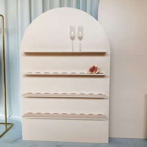 Présentoir mural à <span class=keywords><strong>champagne</strong></span> pour fête de mariage personnalisé, support mural pour décoration de fête, mariage et événement - Product Image 2