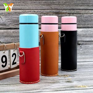 Funda de Cuero Retro para Termo, Cosida a Mano, Personalizada, Antideslizante, Aislante del Calor, para Exteriores - Product Image 1