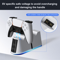 Base de chargeur double sans fil STARTRC GAMES avec support d'affichage LED Accessoire pour contrôleurs Sony PS5 Pro Slim Compatible DualShock