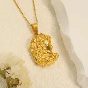 Ancient Greece Jewelry 3D Medusa Charms Fashion Greek Medusa New hiphop Popular Titanium Mens Gold Pendant Vsace Jewelry