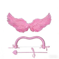 Accessoires de déguisement pour fête d'Halloween, Saint-Valentin, carnaval, bal, cosplay, arc de Cupidon et ailes, décoration de fête, cadeau