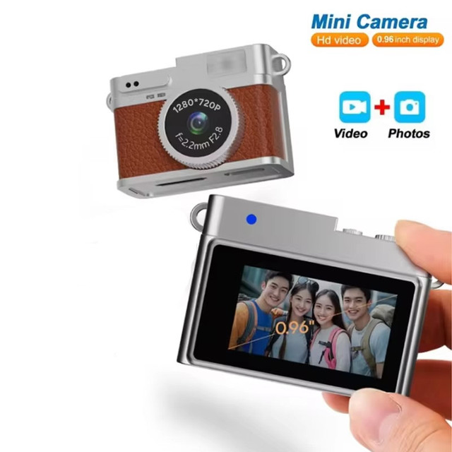 Mini Digital Camera New Nano Lanyard KeyChain Pocket Video Camera 1080P HD Video Recorder Kids Retro Camera for Travel