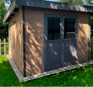 Maisons en bois WPC préfabriquées de type D, villas modernes, appartements, halls, hangars extérieurs en panneaux d'acier, garantie 5 ans - Product Image 1