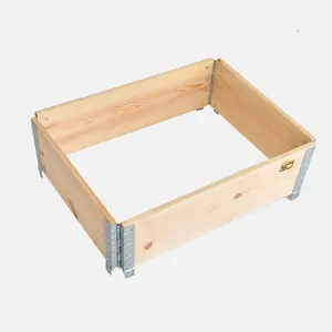 European Style Detachable Pine Plywood Hoarding Box European Standard Logistics Steel Buckle Wooden Pallets Wooden Box