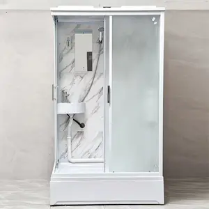 Portable Prefab Bathroom Pod All In 1 Shower Room Square Shower Room Fan-shaped Steam Room Portable Bathroom Units Kit