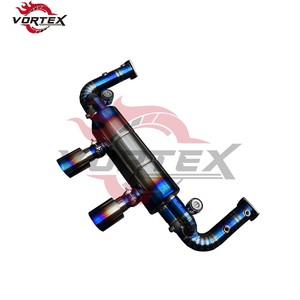 Système d'échappement en titane VORTEX pour Porsche 911 Carrera S 4S GTS 991.2 2017-2019, finition bleu brûlé 1,2 mm, tuyau d'échappement performant - Product Image 2