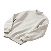 Sweat-shirt zippé pour homme en molleton de coton pur brodé, coupe oversize, col rond, décontracté, streetwear, automne, imperméable