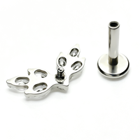 Boucles d'oreilles clous unisexe en titane ASTM F136 plaqué or, motif ailes d'ange classiques avec zircon, pour mariage, hélix d'oreille