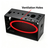 Châssis d'instrument en tôle SPCC noir mat sur mesure pour la ventilation en nid d'abeille, pliage de précision, banc de laboratoire électronique