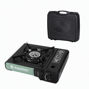 Estufa de Camping Portátil Automática a Gas <span class=keywords><strong>HappyHome</strong></span> para Cartuchos y Cilindros de Gas con Maletín Negro - Product Image 1
