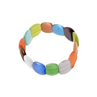 Bracelets en Agate Œil de Chat Multicolores Tendance en Gros, Bracelets Géométriques Polis Vintage, Cadeaux pour Filles et Couples