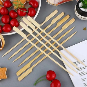 Brochetas de Bambú Naturales de Color Natural, Económicas y Desechables para Barbacoa - Product Image 2