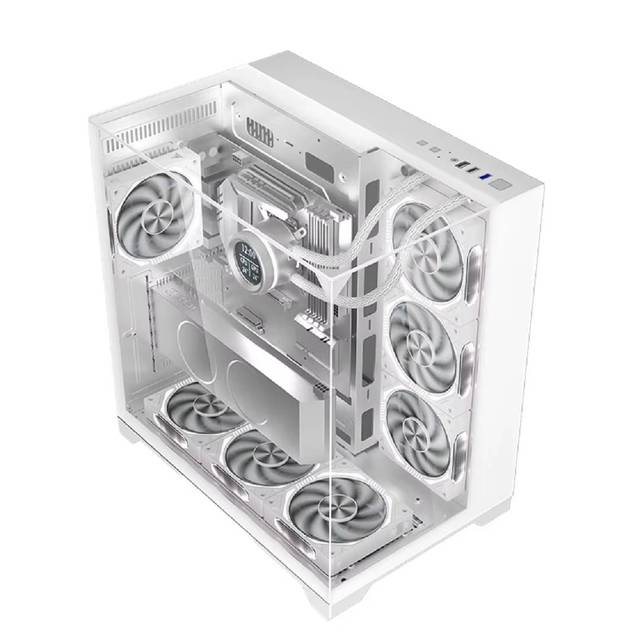 Wholesale ATX/M-ATX/MINI-ITX USB3.0 Gaming PC Case Vertical Design with Three Sided Glasses for Gamers