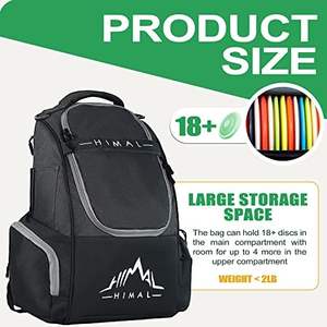 Free sample <b>Backpack</b> Flying Disc Golf Bag with <b>Big</b> Capacity, Lightweight, Waterproof, and Several Pockets - Product Image 5