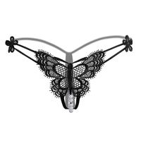 Pakaian Dalam Wanita Seksi, G-String Thong Berenda Bunga, Celana Dalam Pinggang Rendah dengan Hiasan Lubang Lembut, Nyaman Dipakai