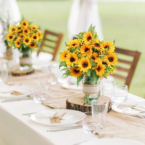 Girasoles Artificiales de Seda para Exteriores, Ideales para Decoración de Bodas, Hogar, Otoño, Jardín, Fiestas y Centros de Mesa - Product Image 2