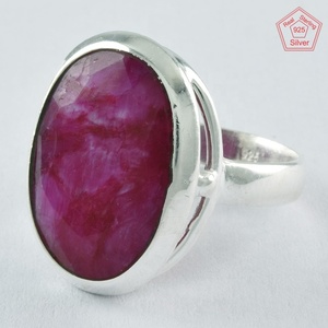 Nhẫn Đá Mã Não Hồng Ngọc Lớn Nhẫn Đẹp Đá Mã Não Hồng Ngọc Bạc Sterling 925 Dành Cho Nam Và Nữ - Product Image 2