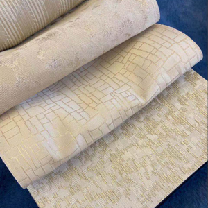 2022 Pabrik Penjualan Langsung Seri Multi-pola Warna Krim Kain Tirai Jacquard Blackout Presisi Tinggi - Product Image 1