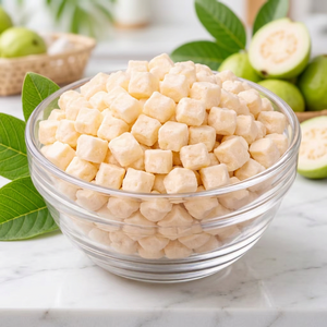 Cubes de goyave blanche lyophilisés de qualité supérieure, vente en gros, 100% pur fruit de goyave, bouchées naturelles et saines, légères et croustillantes - Product Image 4