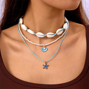 Khác Nhau handmade tự nhiên vỏ sò biển Vòng cổ phụ nữ có thể điều chỉnh chuỗi dệt cowrie vỏ bãi biển Vòng cổ mùa hè bãi biển đồ trang sức quà tặng - Product Image 5