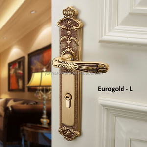 लक्जरी गोल्डन यूरोपीयन शैली विला प्रवेश द्वार लॉक रेट्रो शैली प्राचीन तांबा नक्काशी सभी तांबे के इंटीरियर लॉक - Product Image 5