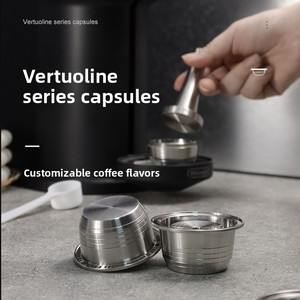 <span class=keywords><strong>Capsule</strong></span> de café réutilisable en acier inoxydable personnalisée, compatible avec <span class=keywords><strong>Nespresso</strong></span> VertuoPlus G2, dosette de café rechargeable - Product Image 3